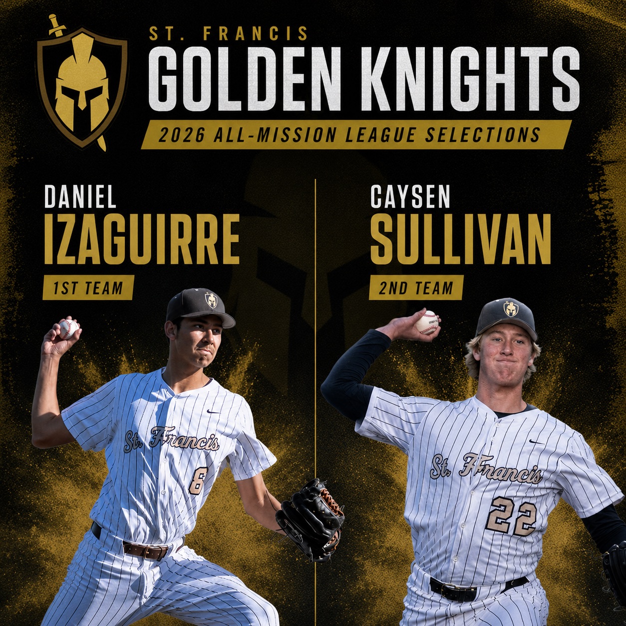 St. Francis Golden Knights All-Mission League athletes